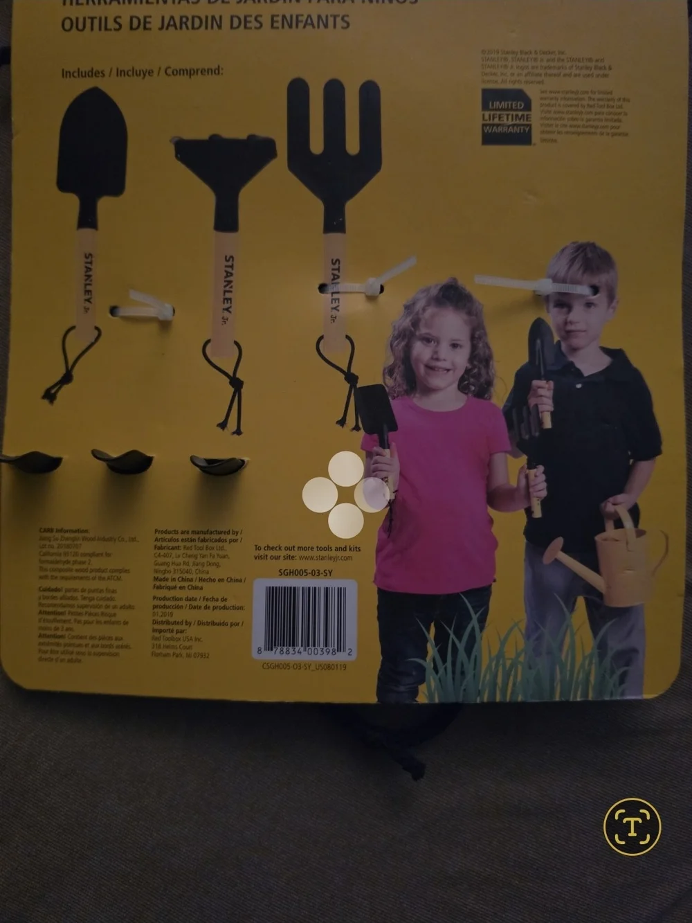 Stanley Jr. Kids Garden Tools in Yellow and Black